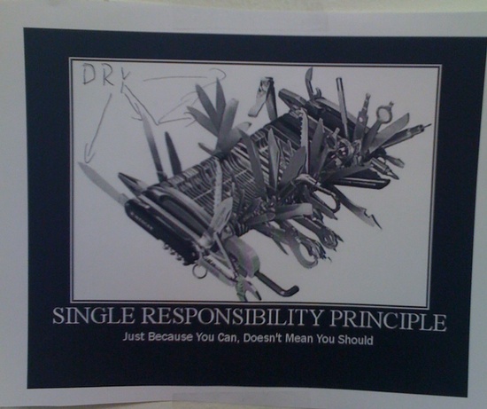 Single Responsibility Principle and Don't Repeat Yourself
